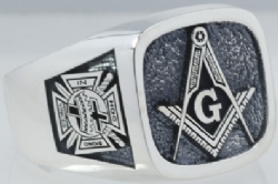 Square Masonic Ring