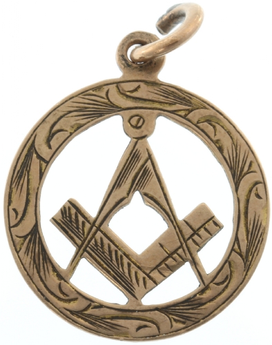 9k Gold 1853 Masonic Pendant