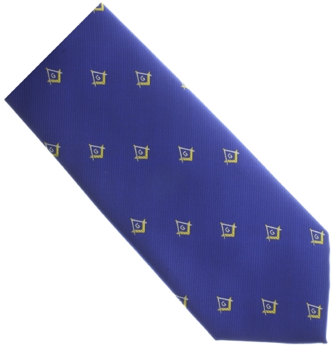 Royal Blue / Gold Square & Compass Tie Royal Blue / Gold Square & Compass Tie