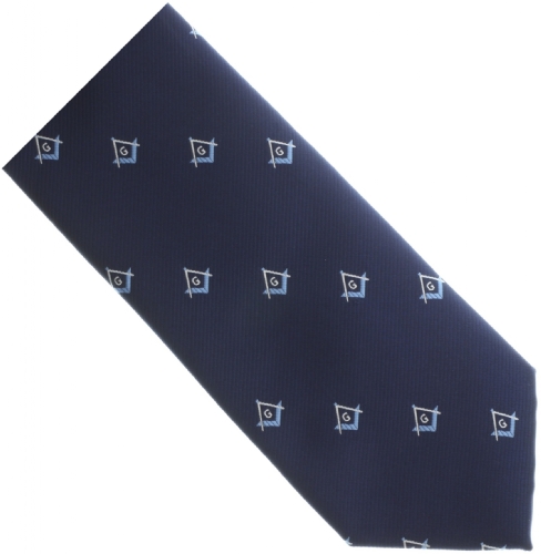 Navy Blue / Copen Square & Compass Tie Navy Blue / Copen Square & Compass Tie