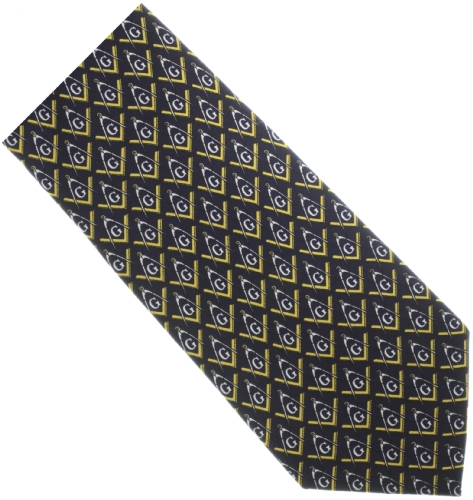 Blue / Gold Silk Masonic Tie