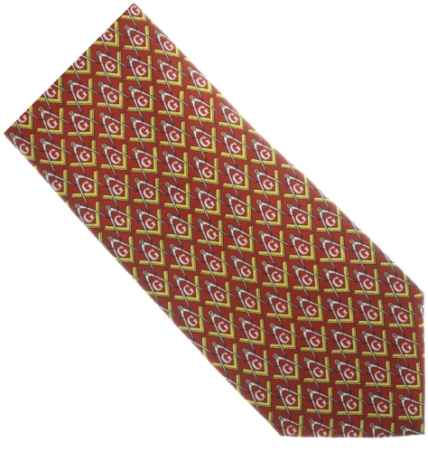 Red / Gold Silk Masonic Tie Red / Gold Silk Masonic Tie