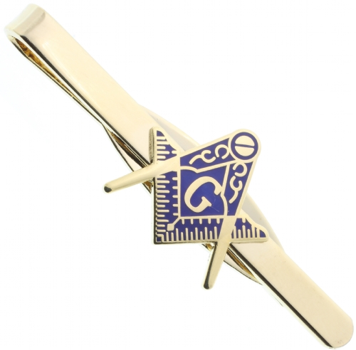 Square and Compass Cutout Tie Bar