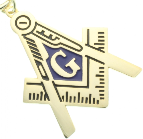 Square & Compass Keychain