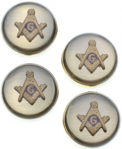 Square & Compass Button Covers Set