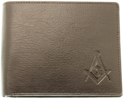Brown Sheep Skin Leather Masonic Wallet Brown Sheep Skin Leather Masonic Wallet