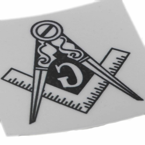 Square & Compass Temporary Tattoo (Strip of 5)