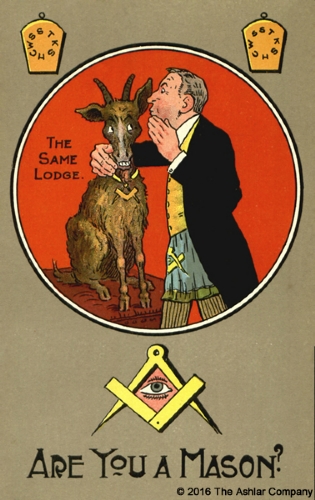 Are you a Mason? The Same Lodge Postcard (Series 1186)