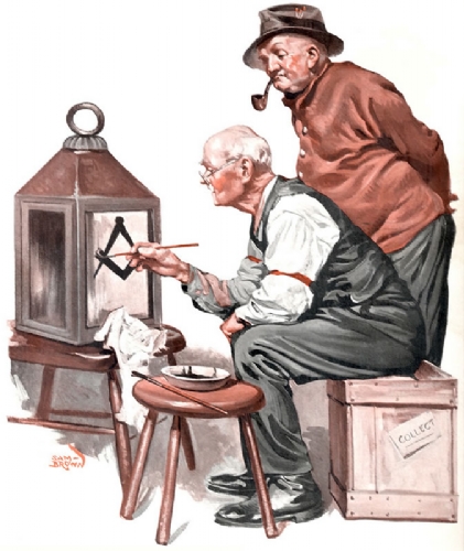 Masonic Lantern Print