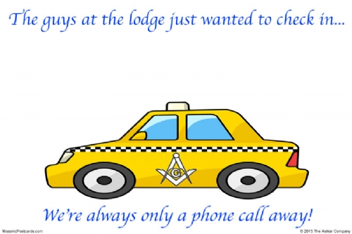 Lodge Cards - Widows Helper Postcard