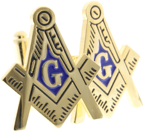 Large Square and Compass Cut Out Cufflinks