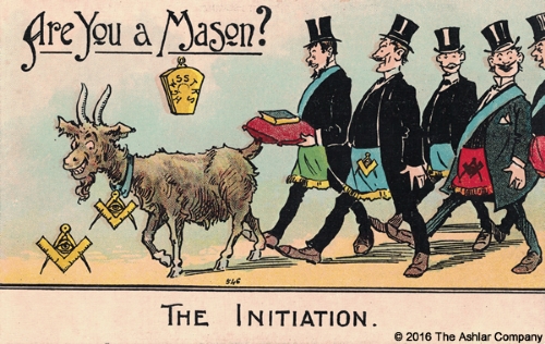 Are you a Mason? The Initiation Postcard