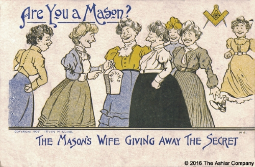 Are you a Mason? The Masons Wife giving away the Secret (1907)