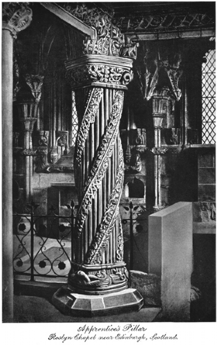 Apprentices Pillar at Roslyn Chapel Print
