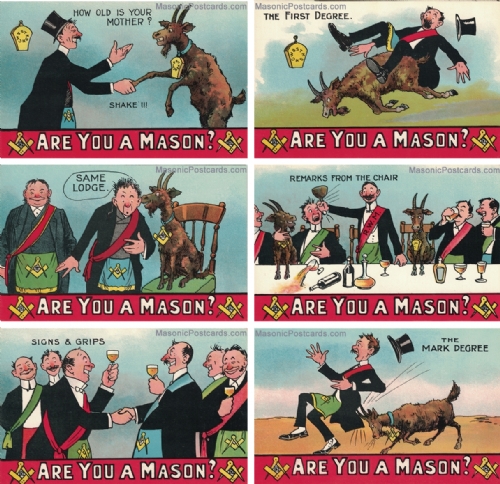 Are you a Mason? 6 Postcard Set