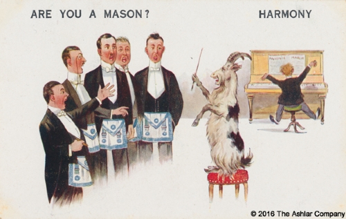 Are you a Mason? Harmony Postcard (Series 3333)