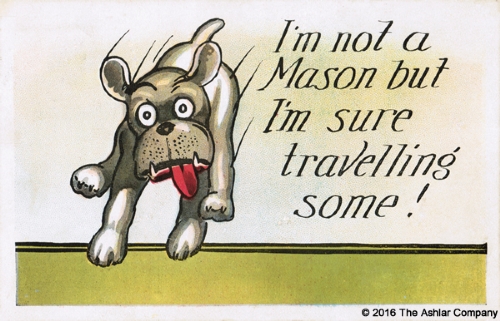 I'm not a Mason but I'm sure traveling some! Postcard
