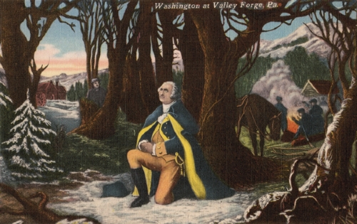 Washington at Valley Forge Postcard