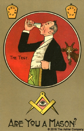 Are you a Mason? The Test Postcard (Series 1186)
