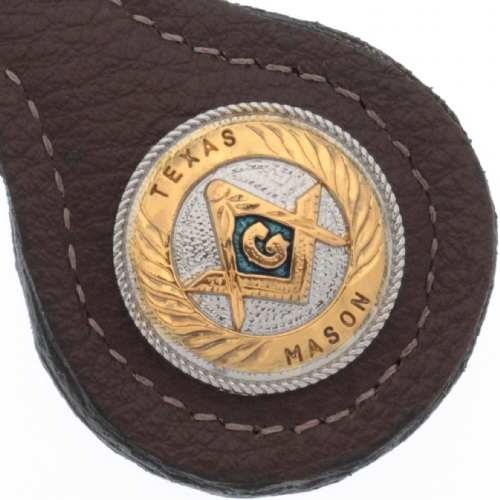 Brown Leather Texas Mason Keychain Brown Leather Texas Mason Keychain