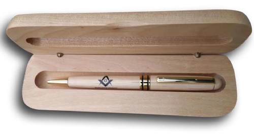 Wood Square & Compass Pen with Presentation Box Wood Square & Compass Pen with Presentation Box