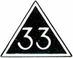 D-13 - The triangle with a 33 in the center is reserved for 33rd degree members of the Scottish Rite.