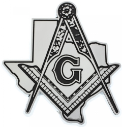 Texas Mason Chrome Emblem