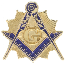 Gold Starburst Square & Compass Pin Model # 357808