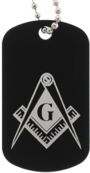 Black Masonic Dog Tags Model # 357903 Black Masonic Dog Tags Model # 357903