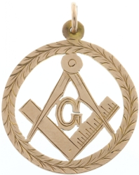 9ct Antique Masonic Pendant Model # 357918