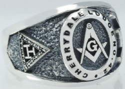 Design Your Own Custom Oval Flat Top Masonic Ring