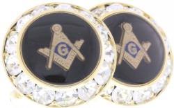 Austrian Crystal Masonic Cufflinks Model # 358491