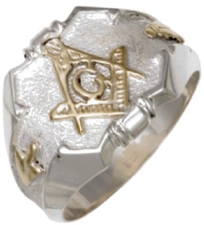Two Tone Masonic Ring Two Tone Masonic Ring