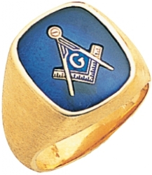 Brushed Finish Masonic Ring