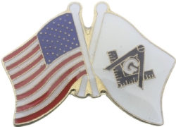 USA Square & Compass Flag Pin Model # 360941
