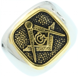 Two Tone Masonic Ring Two Tone Masonic Ring