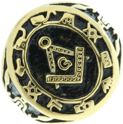Large Masonic Ring Sz 9