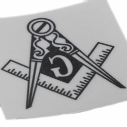 Square & Compass Temporary Tattoo (Strip of 5) Model # 361392