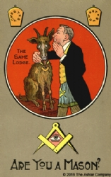 Are you a Mason? The Same Lodge Postcard (Series 1186) Model # 361428
