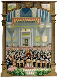 Grand Lodge In Session Postcard Model # 361443