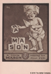 A Little Mason Wearing his First Pin Postcard Model # 361495