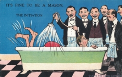It's Fine to be a Mason. The Initiation Postcard Model # 361612