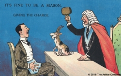 It's Fine to be a Mason. Giving the Charge Postcard Model # 361613