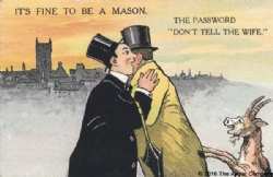 It's Fine to be a Mason. The Password Postcard Model # 361618