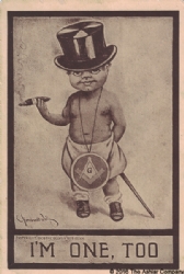 I'm one too. Masonic Postcard Model # 361635