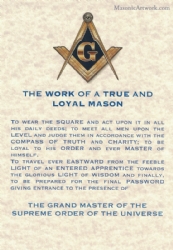 Work of a True & Loyal Mason Print Model # 361752