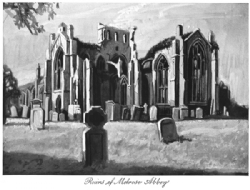 Ruins of Melrose Abbey Print Model # 362079