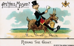 Are you a Mason? Riding the Goat Postcard Model # 363771