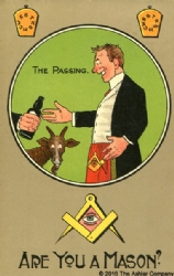 Are you a Mason? The Passing Postcard (Series 1186) Model # 363781