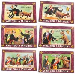 Original British National Are you a Mason Set of 6 (Series 1062) Model # 363798